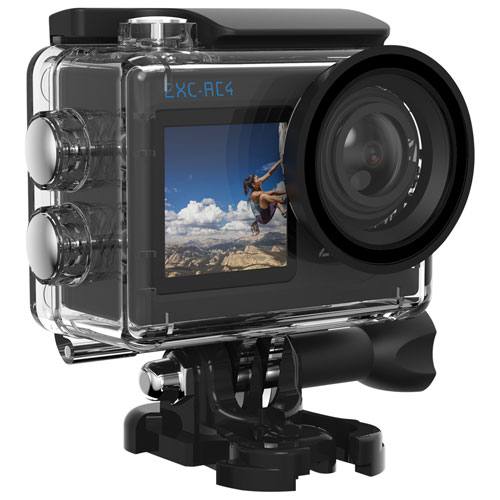 Caméra étanche UHD 4K pour sports et casque avec écran double de Zero-X - Exclusivité Best Buy