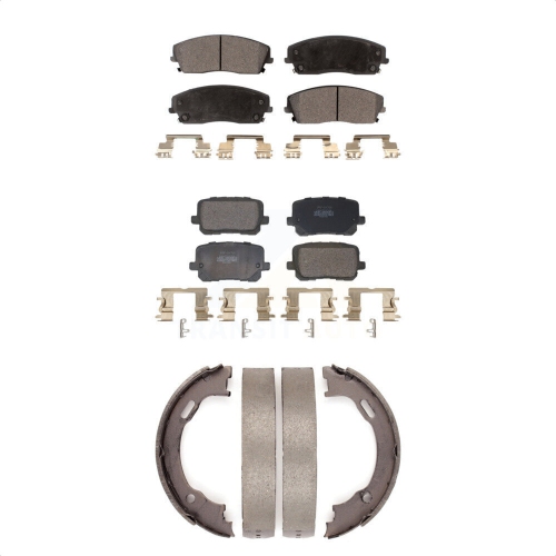 Ensemble de plaquettes de frein et de patins de stationnement avant semi-métalliques à l'arrière pour Dodge Charger KFN-100836