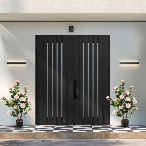 Gymax 2PCS 38'' Artificial Camellia Tree Faux Floral Plant Fake Tree for Decoration