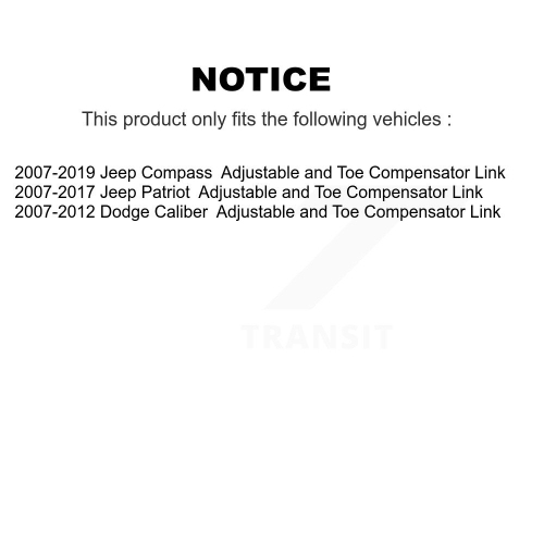 Rear Lower Forward Suspension Control Arm 72-K100117 For Jeep Compass Patriot Dodge Caliber