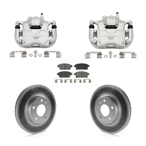 Front Brake Caliper Coat Rotors & Semi-Metallic Pad Kit For Chevrolet Cruze Buick Verano KCG-101125S