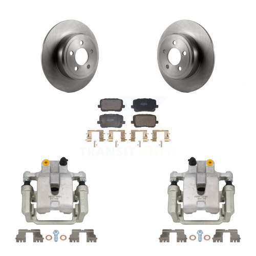 Rear Disc Brake Caliper Rotors And Semi-Metallic Pads Kit For Dodge Charger KC8-101377P