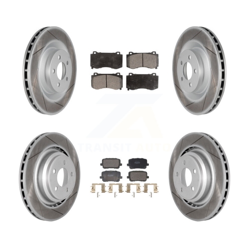 Disques de frein à disque enduits à l'avant et plaquettes semi-métalliques pour le Dodge Charger KGF-103120