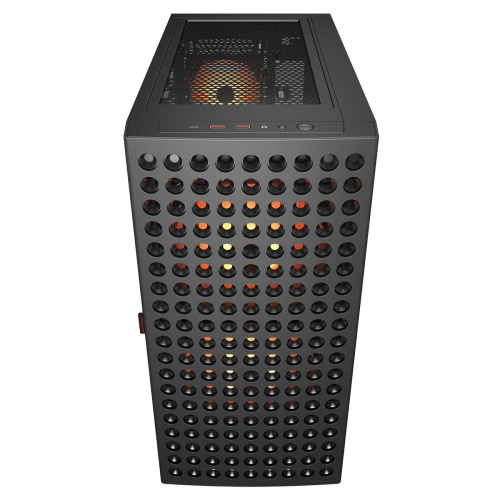 Cougar Airface ECO RGB Mid Tower ATX Computer Case, Tempered Glass Side Panel, 2 x 180mm 1 x 120mm ARGB Fan Pre-Installed, Black