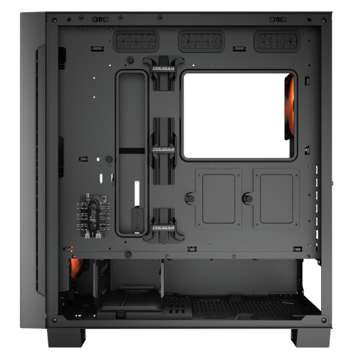 Cougar Airface ECO RGB Mid Tower ATX Computer Case, Tempered Glass Side Panel, 2 x 180mm 1 x 120mm ARGB Fan Pre-Installed, Black