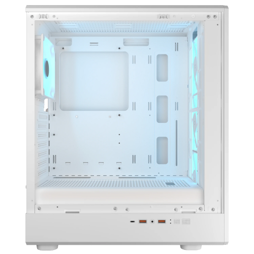 Cougar Airface Pure Pro Mid Tower ATX Computer Case, Tempered Glass Side Panel, 4 x 120mm RGB Fan Pre-Installed, White