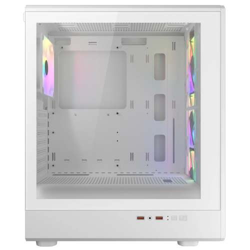 Cougar Airface Pure RGB Mid Tower ATX Computer Case, Tempered Glass Side Panel, 4 x 120mm RGB Fan Pre-Installed, White