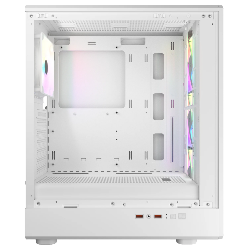 Cougar Airface Pure RGB Mid Tower ATX Computer Case, Tempered Glass Side Panel, 4 x 120mm RGB Fan Pre-Installed, White