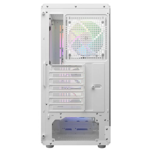 Cougar Airface Pure RGB Mid Tower ATX Computer Case, Tempered Glass Side Panel, 4 x 120mm RGB Fan Pre-Installed, White