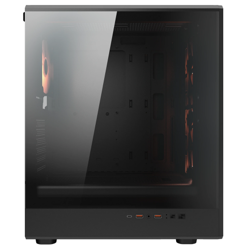 Cougar Airface Pure Pro Mid Tower ATX Computer Case, Tempered Glass Side Panel, 4 x 120mm RGB Fan Pre-Installed, Black