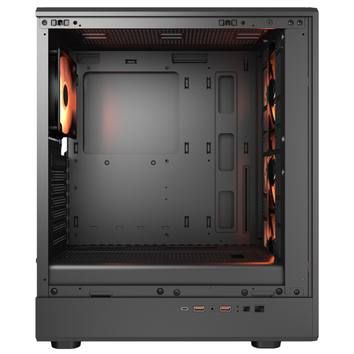 Cougar Airface Pure Pro Mid Tower ATX Computer Case, Tempered Glass Side Panel, 4 x 120mm RGB Fan Pre-Installed, Black