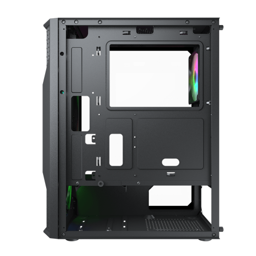 Cougar MX110 RGB Mid Tower ATX Computer Case, Tempered Glass Side Panel, 4 x 120mm ARGB Fans Pre-Installed, Black