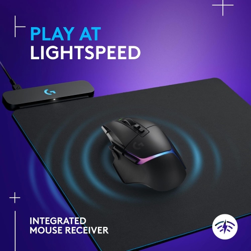 Refurbished - Logitech G Powerplay Wireless Charging System for G703, G903 Lightspeed Wireless Gaming Mice, Cloth or Hard Gaming Mouse Pad