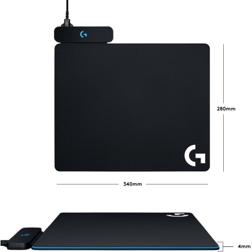 Refurbished - Logitech G Powerplay Wireless Charging System for G703, G903 Lightspeed Wireless Gaming Mice, Cloth or Hard Gaming Mouse Pad