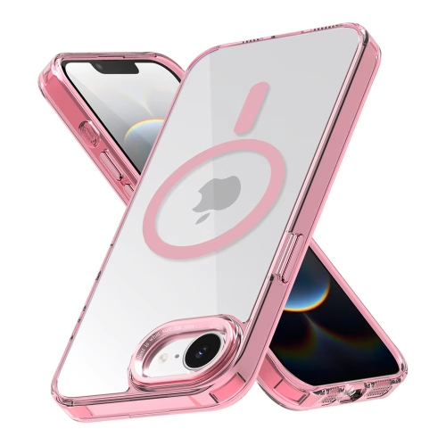 Tasnim Magnetic Case for iPhone 16e 6.1-Inch Compatible with MagSafe Wireless Charging, Shockproof Phone Bumper Cover, Anti-Scratch Clear Back - Rose