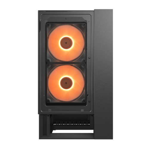 Cougar OmnyX RGB Mid Tower ATX Computer Case, Tempered Glass Side Panel, 4 x 160mm ARGB Fans Pre-Installed, Black