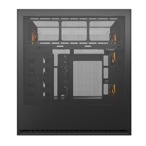 Cougar OmnyX RGB Mid Tower ATX Computer Case, Tempered Glass Side Panel, 4 x 160mm ARGB Fans Pre-Installed, Black