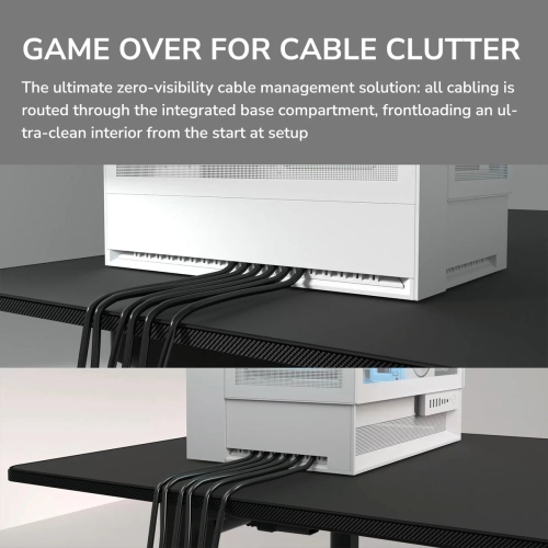 Cougar OmnyX RGB Mid Tower ATX Computer Case, Tempered Glass Side Panel, 4 x 160mm ARGB Fans Pre-Installed, Black