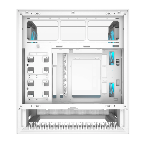 Cougar OmnyX RGB Mid Tower ATX Computer Case, Tempered Glass Side Panel, 4 x 160mm ARGB Fans Pre-Installed, White