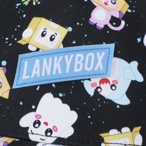 Lanky Box – Casquette ajustable traditionnelle à imprimé de personnages pour jeunes, noir
