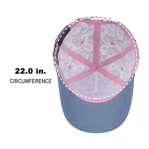 Dog Man All-Over Character Print Youth White Traditional Adjustable Hat