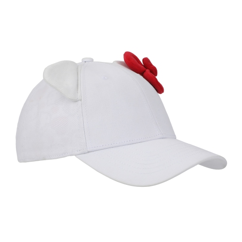 Hello Kitty 3D Bow & Ears Women’s White Traditional Adjustable Hat