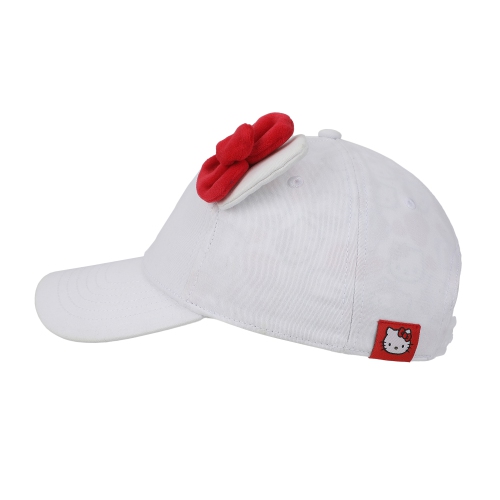 Hello Kitty 3D Bow & Ears Women’s White Traditional Adjustable Hat
