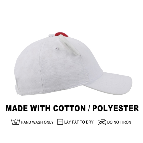 Hello Kitty 3D Bow & Ears Women’s White Traditional Adjustable Hat