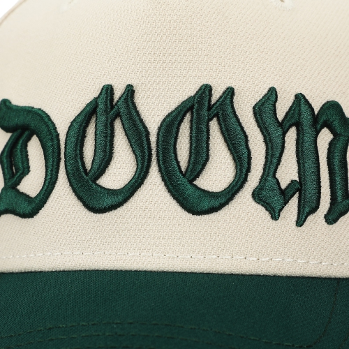 Marvel Universe Dr. Doom Men's Off-white & Glack A-Frame Snapback Hat