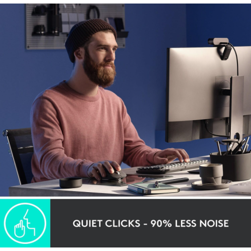 Logitech MX Master 3S Wireless Mouse Standard Edition with Logi Bolt USB Receiver, Ultra-fast Scrolling, Quiet Clicks - Black