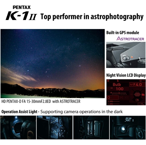 Pentax – K-1 Mark II avec écran TFT LCD de 3,2 po et 36.4 Mpx, noir - Boîte ouverte