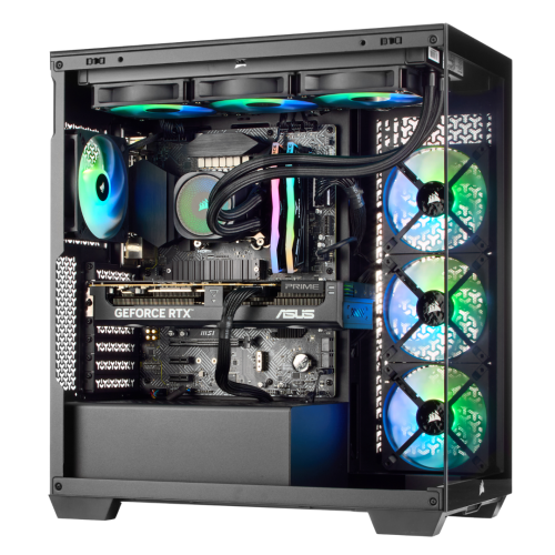 TECHNOID NOVA Black Gaming PC – NVIDIA Geforce RTX 5060 Ti – Intel Core i7-14700KF – 32GB DDR5 – 2TB SSD – AI Ready – VR Compatible – Win 11 Home