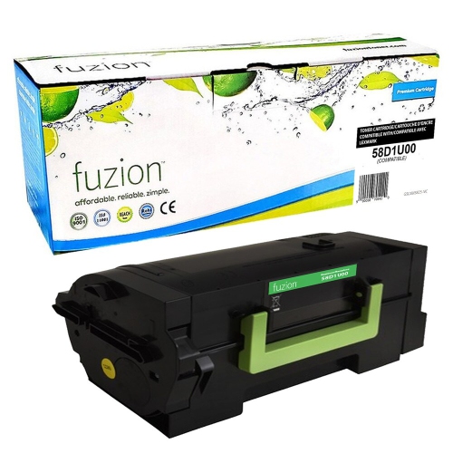 FUZION Lexmark 58D1U00 Compatible Ultra High Yield Toner - Black