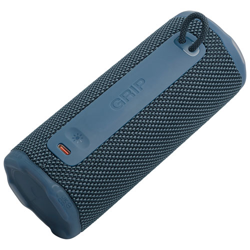 Haut-parleur sans fil Bluetooth compact résistant aux éclaboussures Grip de JBL - Bleu