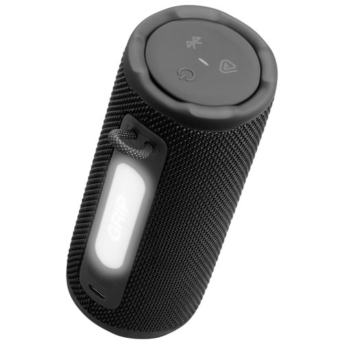 Haut-parleur sans fil Bluetooth compact résistant aux éclaboussures Grip de JBL - Noir