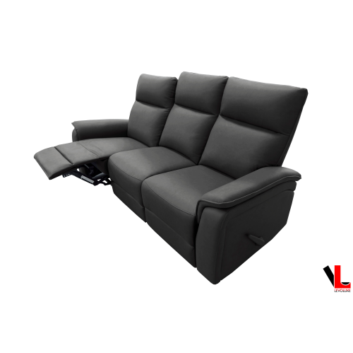 Levoluxe Sereno 78" Reclining 3 Seater Sofa in Jaxxon Smoke