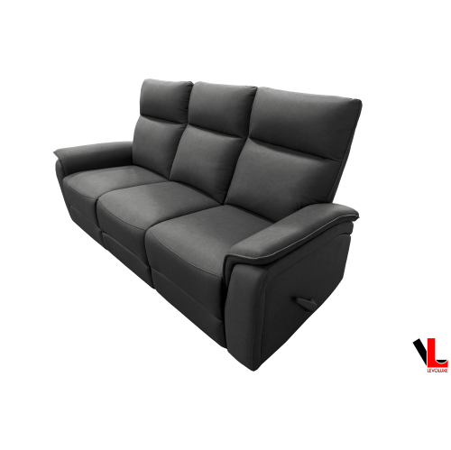 Levoluxe Sereno 78" Reclining 3 Seater Sofa in Jaxxon Smoke