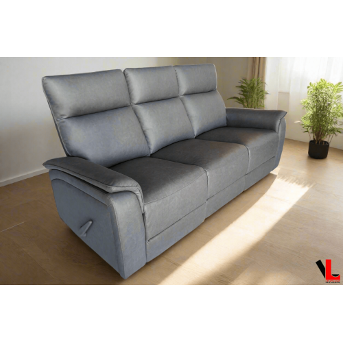 Levoluxe Sereno 78" Reclining 3 Seater Sofa in Jaxxon Smoke