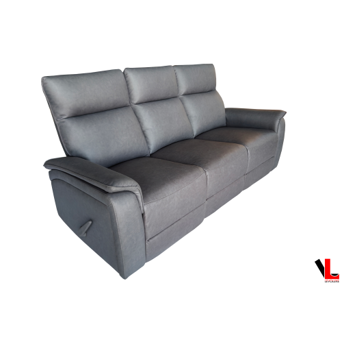 Levoluxe Sereno 78" Reclining 3 Seater Sofa in Jaxxon Smoke