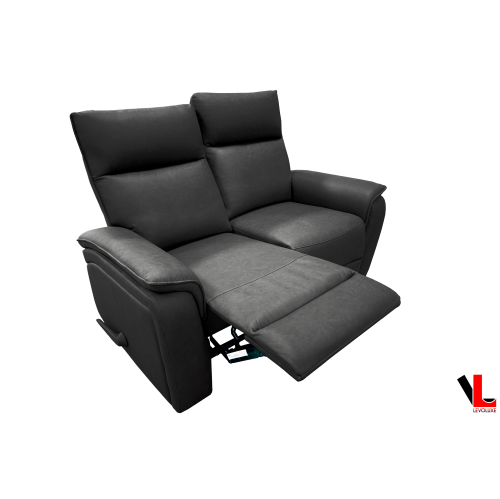 Causeuse inclinable 57,5 po Sereno Levoluxe, 2 places, couleur fumée Jaxxon