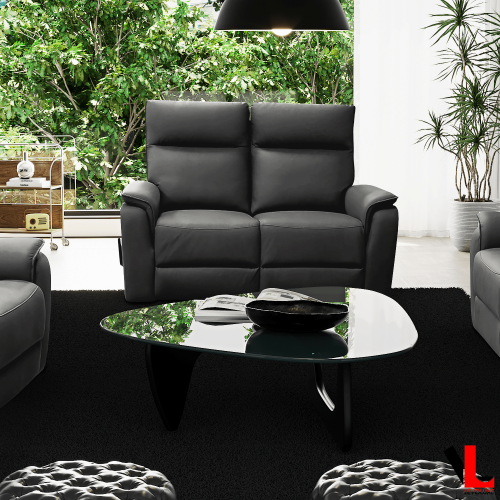 Levoluxe Sereno 2 Piece Reclining Sofa and Loveseat in Jaxxon Smoke