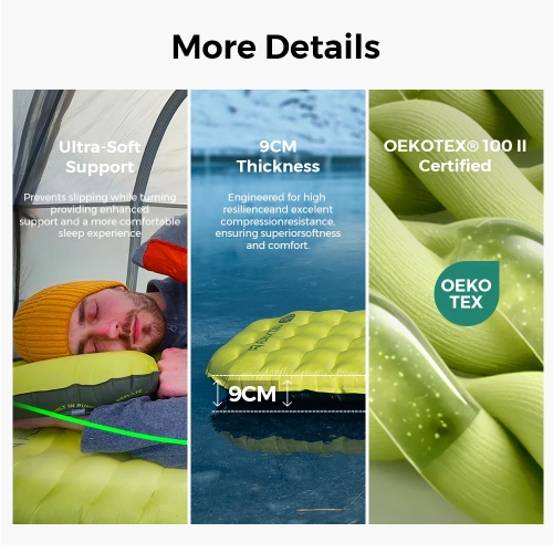 Tiny Sleeping Pad R09 AVS-World's Lightest 9.4 R-value Sleeping Pad with Automatic Inflation