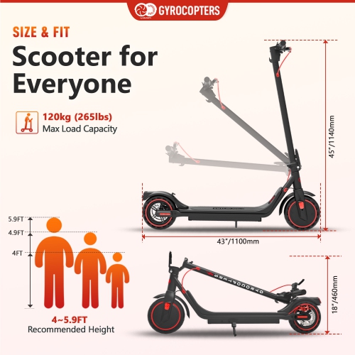 Gyrocopters Flash 6.0 2025 Electric Scooter Adult & Teens, Upgraded Design, 8.5” Burst Proof Tires | UL 2272 Approved | Speed 30km/h, Long Range Upto