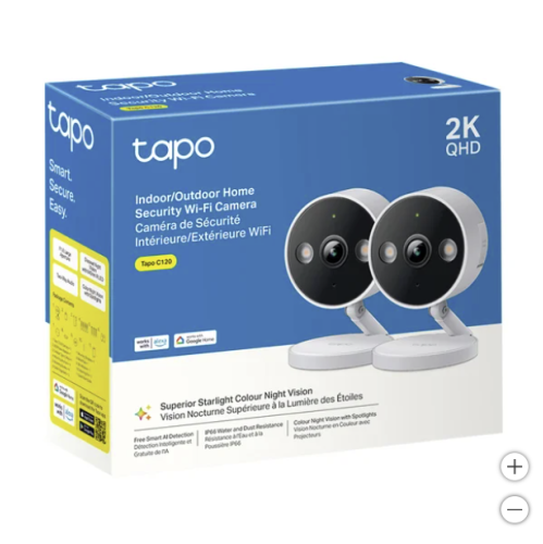 TP-Link Tapo C120 Indoor/Outdoor Wi-Fi Security Camera – Smart Home Surveillance