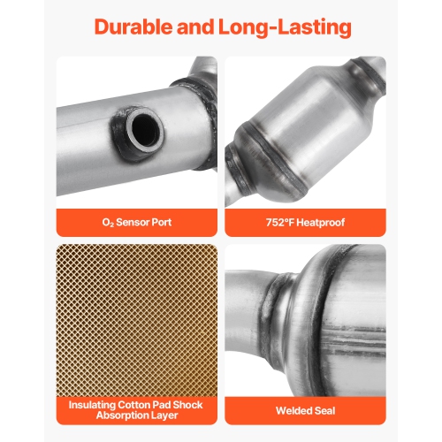 VEVOR 4.0L V6Catalytic Converter, Compatible with Nissan Frontier NV1500 NV2500 NV3500 Pathfinder Xterra/Suzuki Equator, Front, Left, Rear, Right,