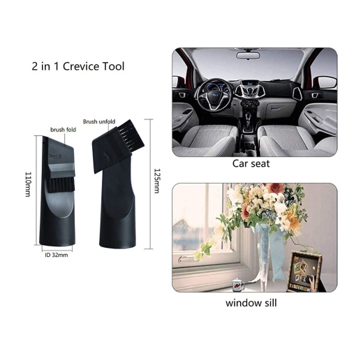 32mm Vacuum Attachments Accessories, Vacuum Cleaning Set Brush Nozzle Crevice Tool with 35mm to 32mm Hose Adapter