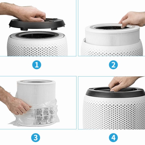 Filtre de rechange pour purificateur d'air Wi-Fi LEVOIT Core 400S, préfiltre au charbon actif 3-en-1 True HEPA Core 400S, paquet de 1