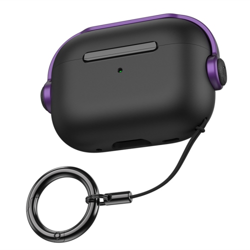 New AirPods 4 earphone case, compatible with AirPods 4 earphone case, Apple cute INS style 2nd generation Bluetooth soft case - black and purple