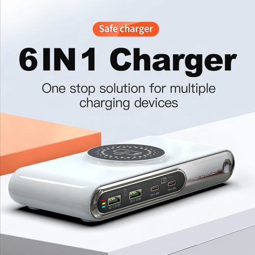 Multi-port wireless charger desktop charging station laptop tablet mobile phone USB multi-port fast charging socket