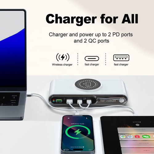 Multi-port wireless charger desktop charging station laptop tablet mobile phone USB multi-port fast charging socket